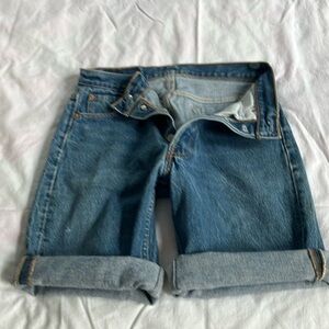 Levi's Classic Blue shorts with Rolled Cuffs